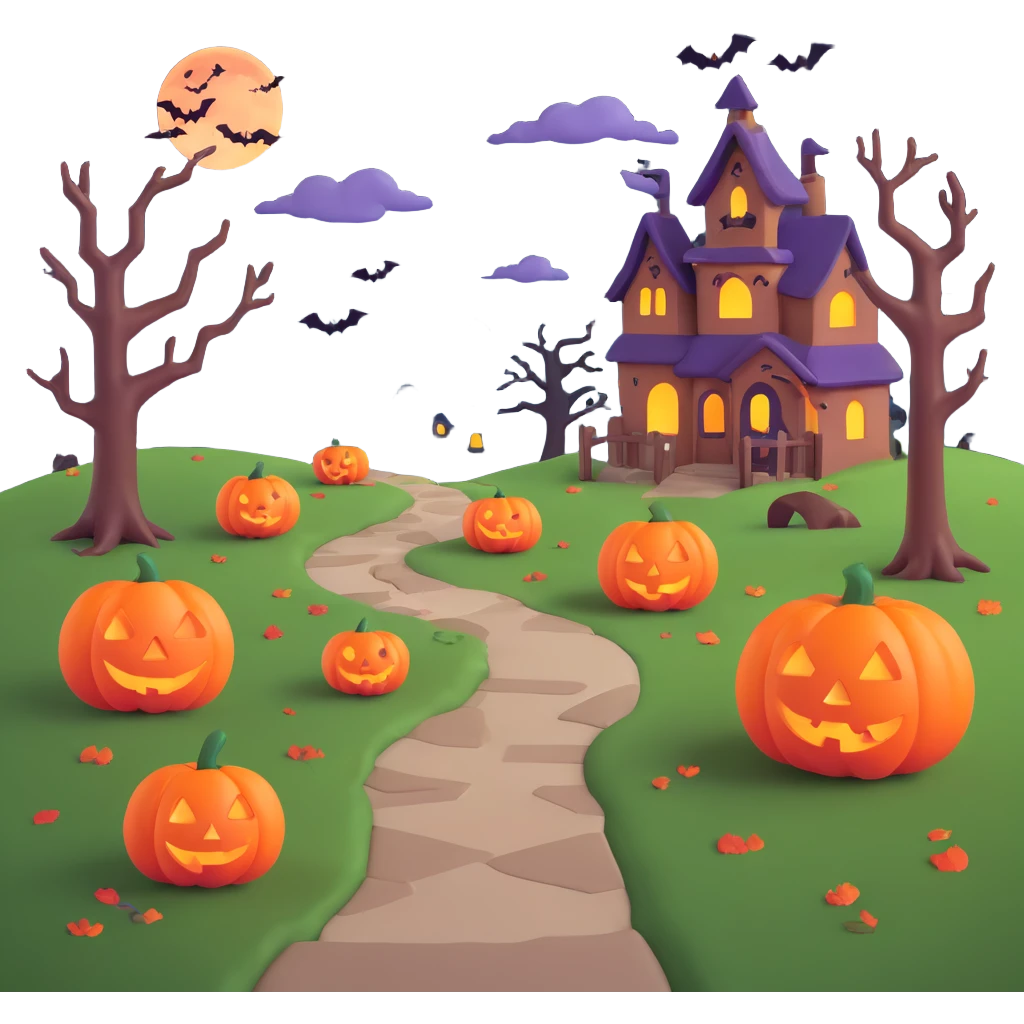 the Halloween trail emoji