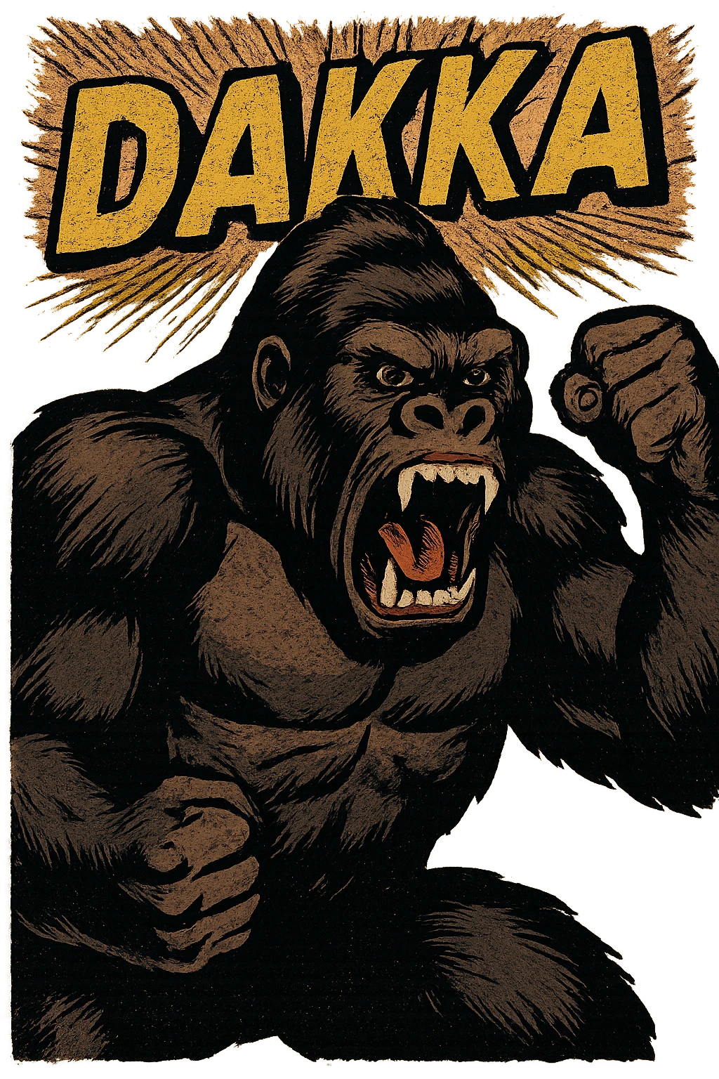 an angry gorilla with the name DAKKA above it emoji