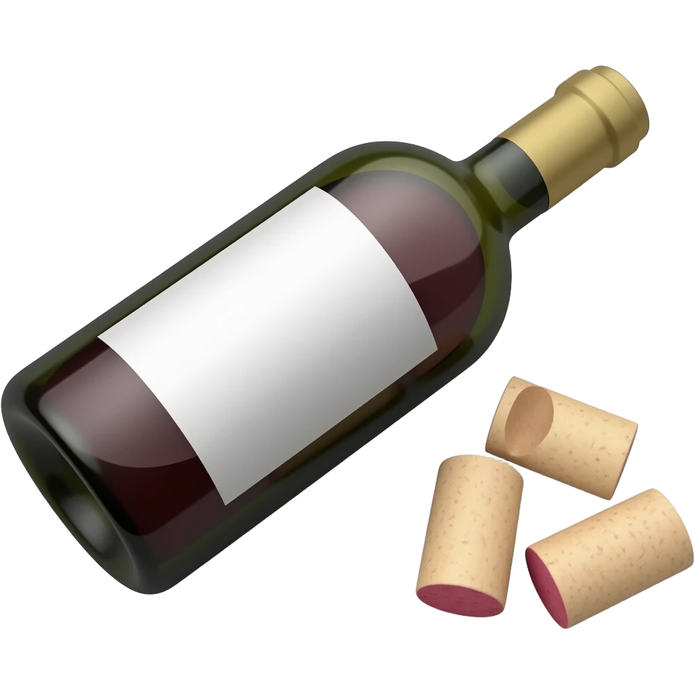 Bottle of wine emoji