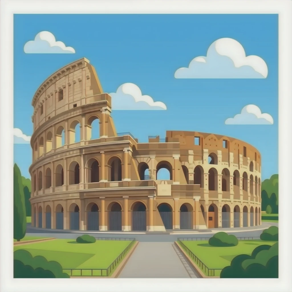 crea un emoji de coliseo romano emoji