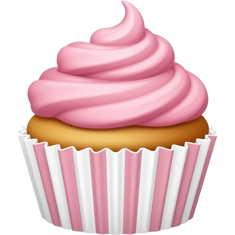 Cupcake with pink icing emoji