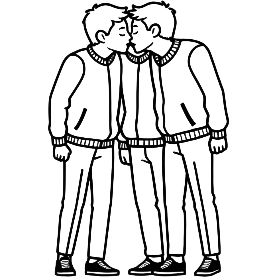 male kissing male  emoji
