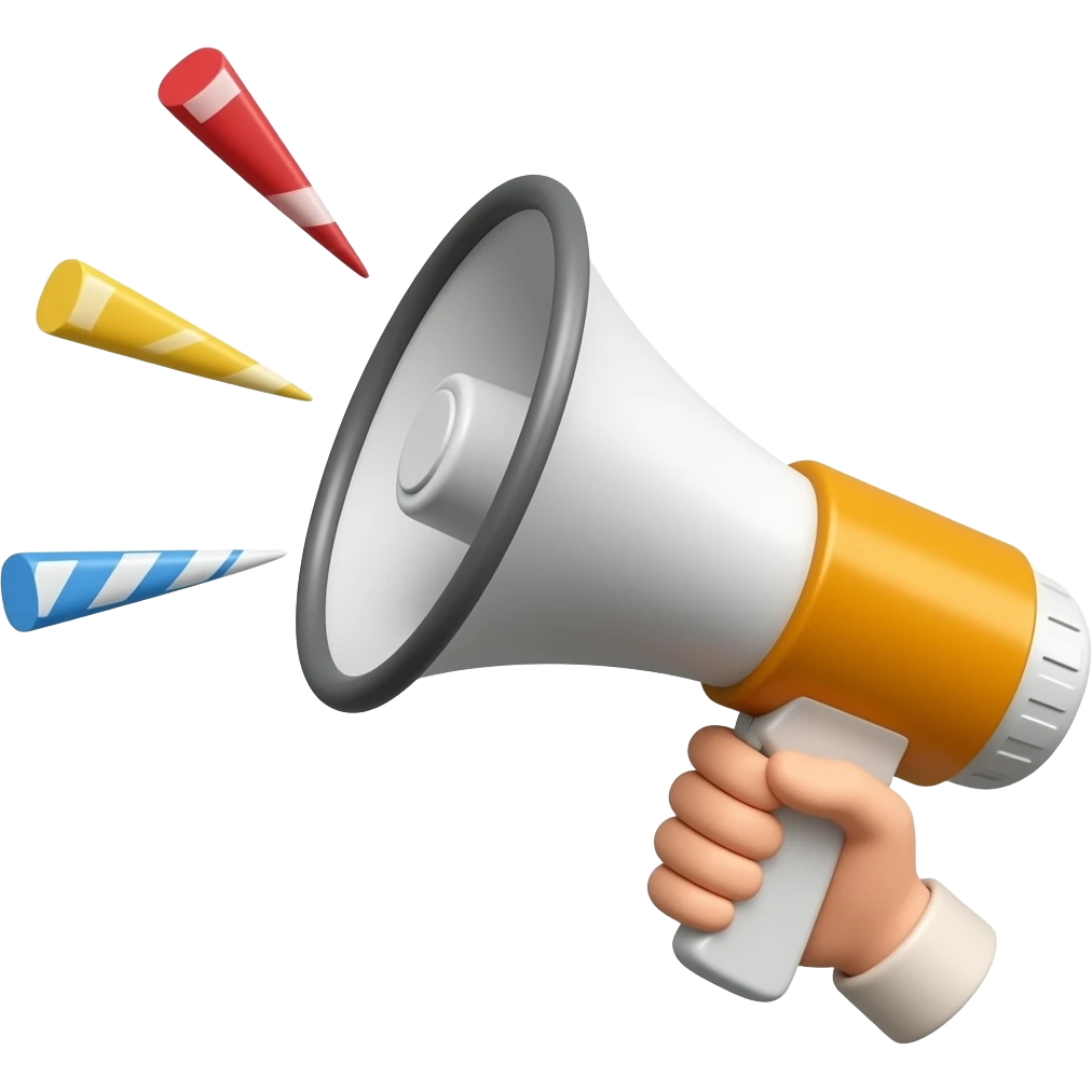 megaphone cheer emoji