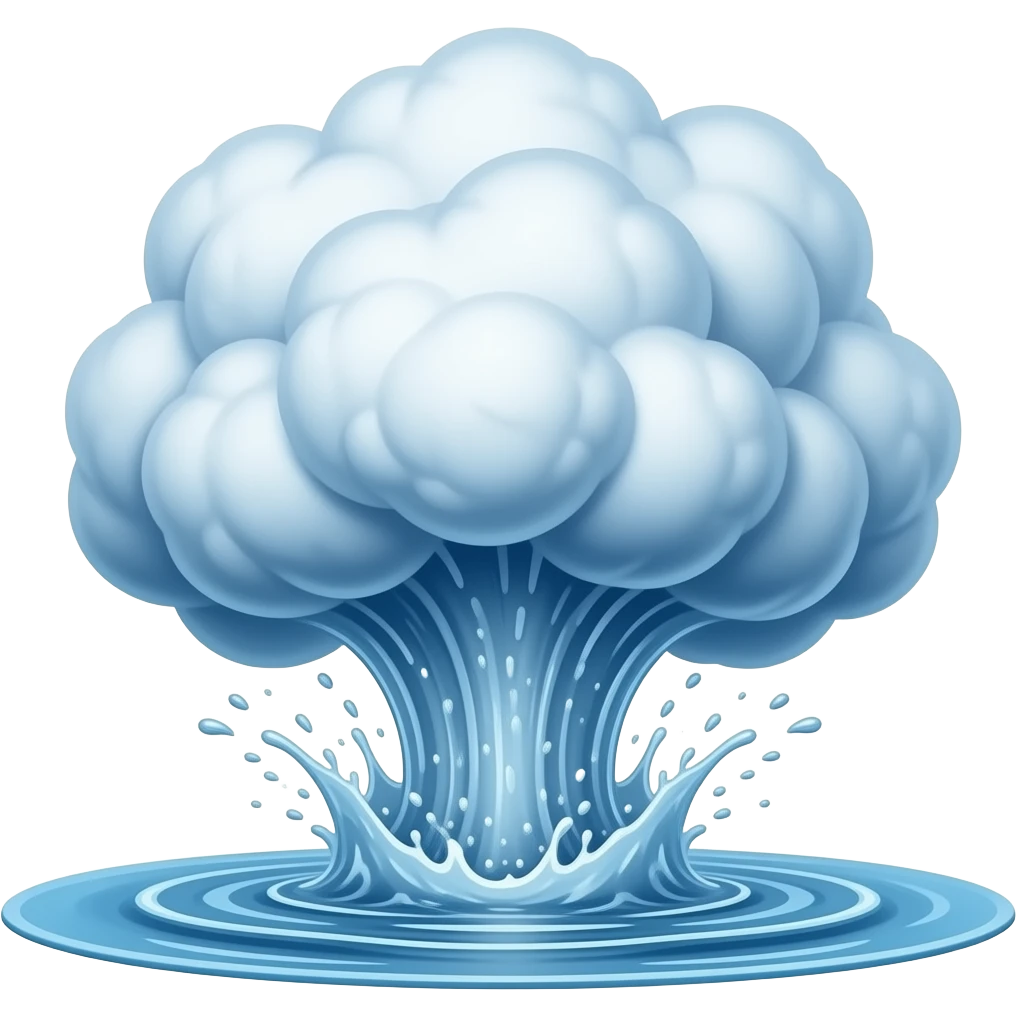 ocean water explosion emoji