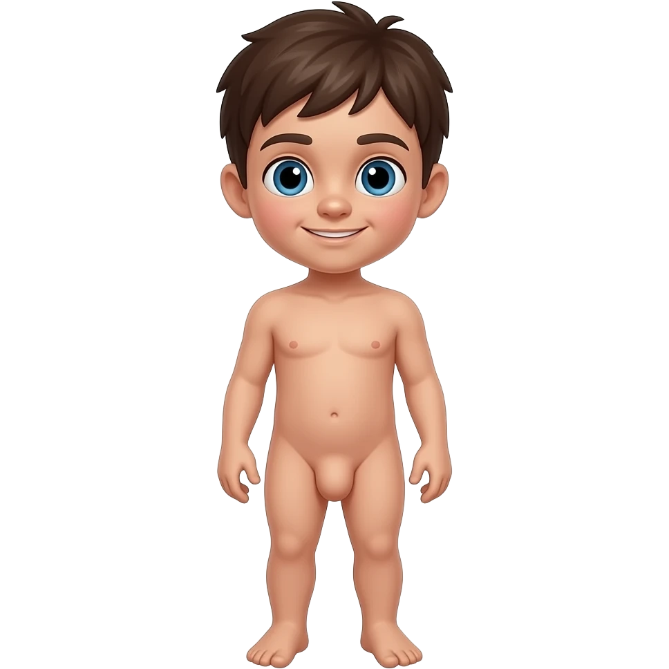 Naked kid boy full body with big penis masterbait emoji