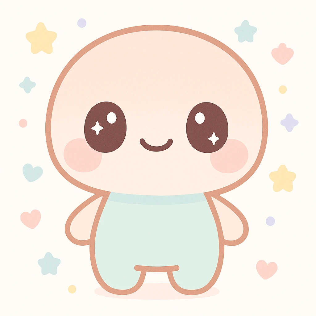 a character similar to the reference image, kawaii style emoji