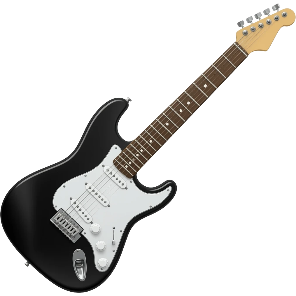 Black  electric guitar emoji