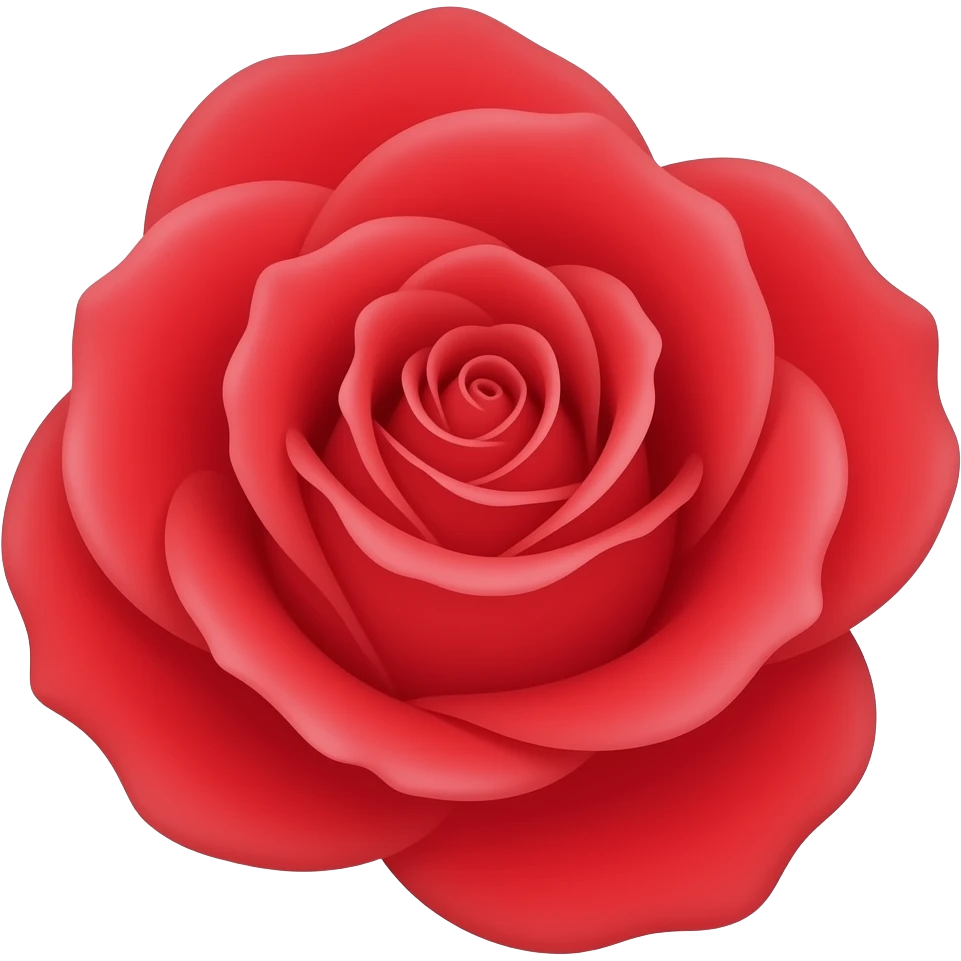 Warm Vermilion Rose emoji