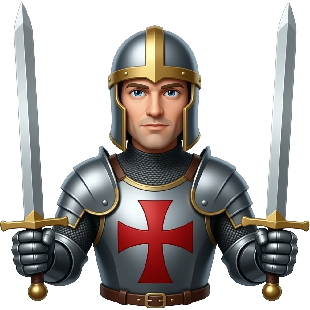 Templar Red cross and swords emoji