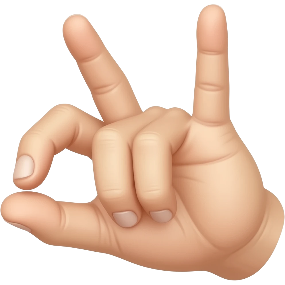 finger gesture showing how small emoji