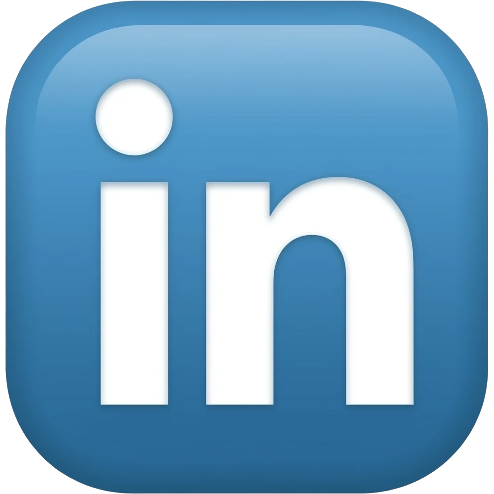 linkedin logo, deep colour, pixel 8000:8000, png, background transparent. emoji