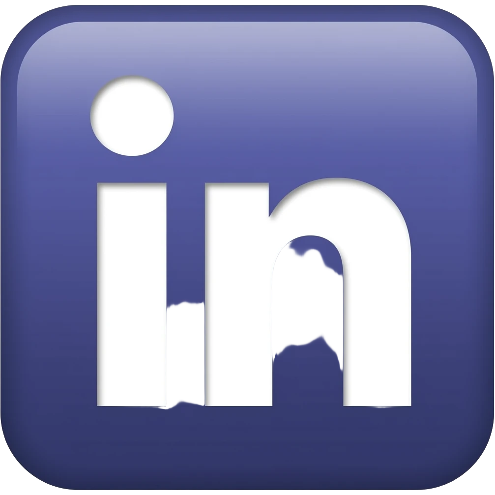linkedin logo, premium royal deep colour, pixel 8000:8000, png, background transparent. emoji