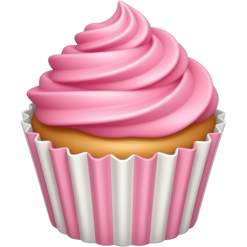 Cupcake with pink icing emoji