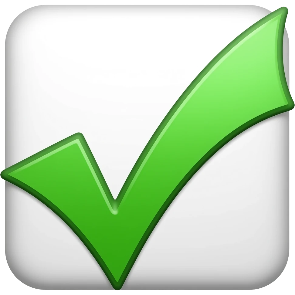 wrong check mark emoji