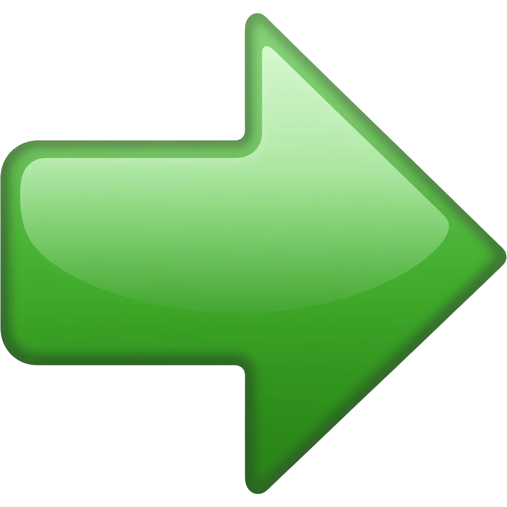 De flechas   Color verde emoji