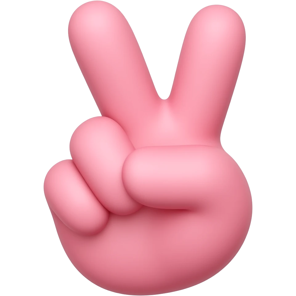 Girl Pussy shape victory sign emoji