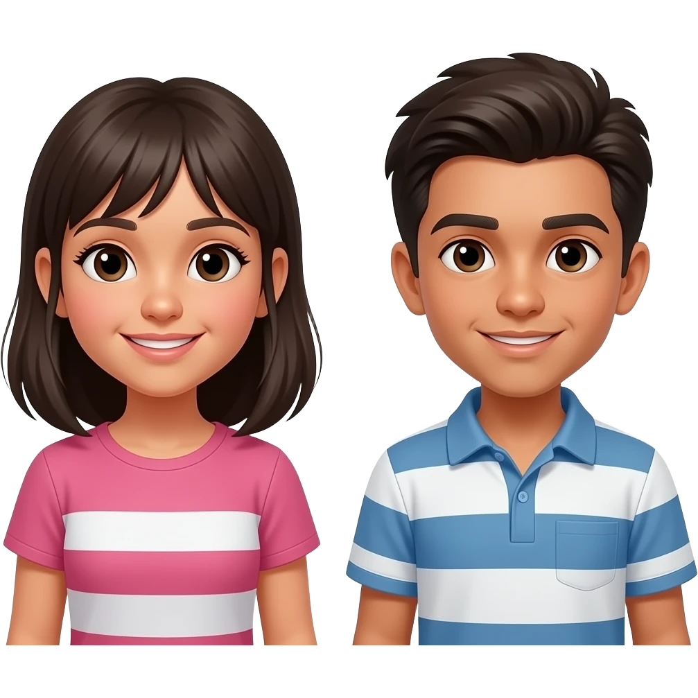 Eine Latina Mädchen und ein Talahon Junge emoji