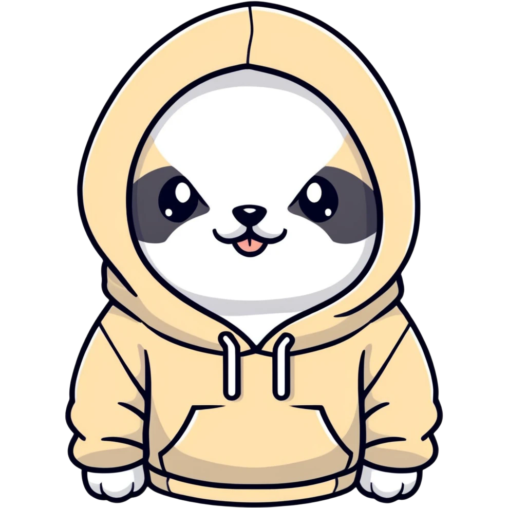 Shichon in a hoodie  emoji