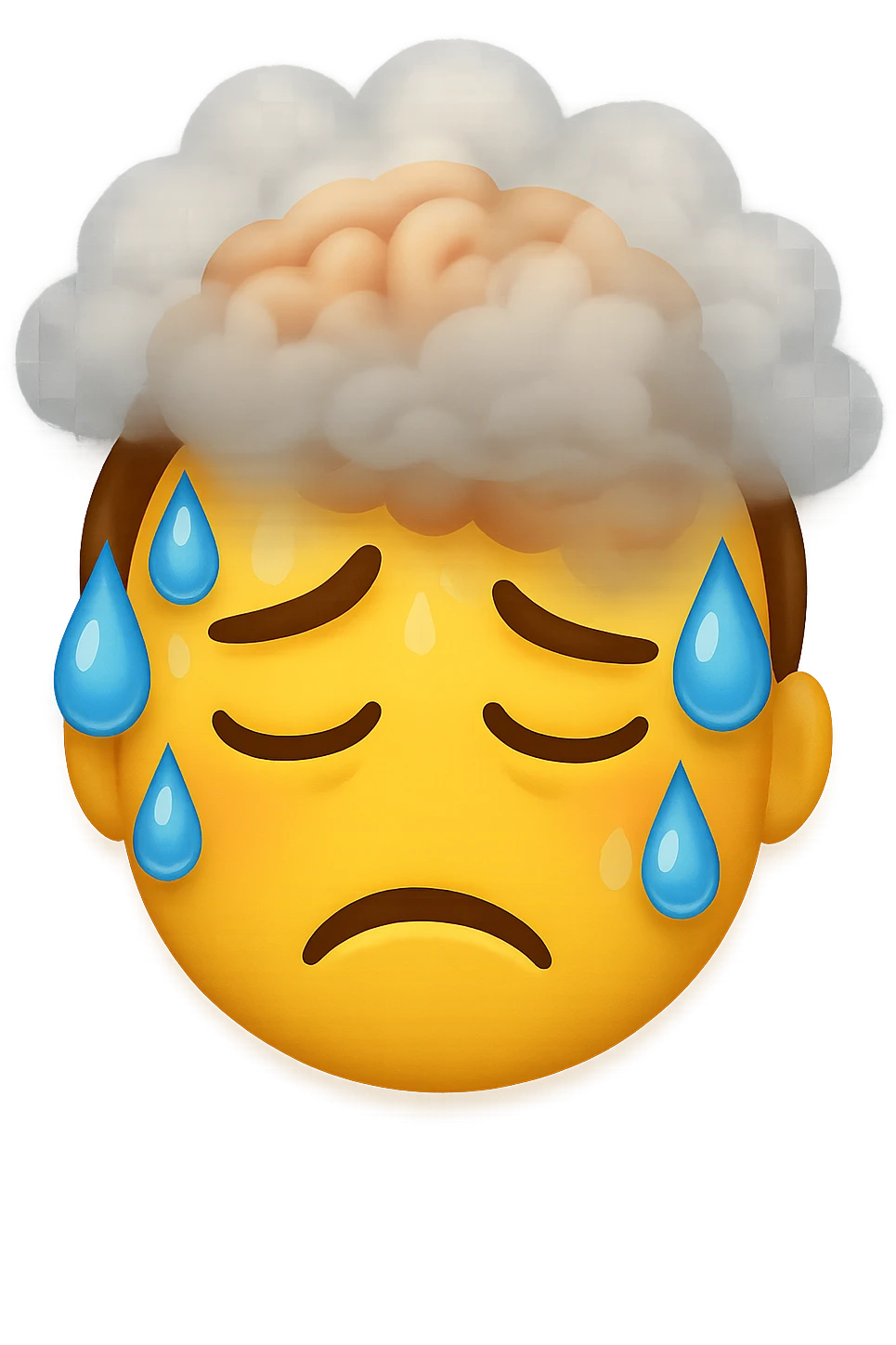 mente 'annebbiata', difficoltà a concentrarsi emoji stile iphone emoji