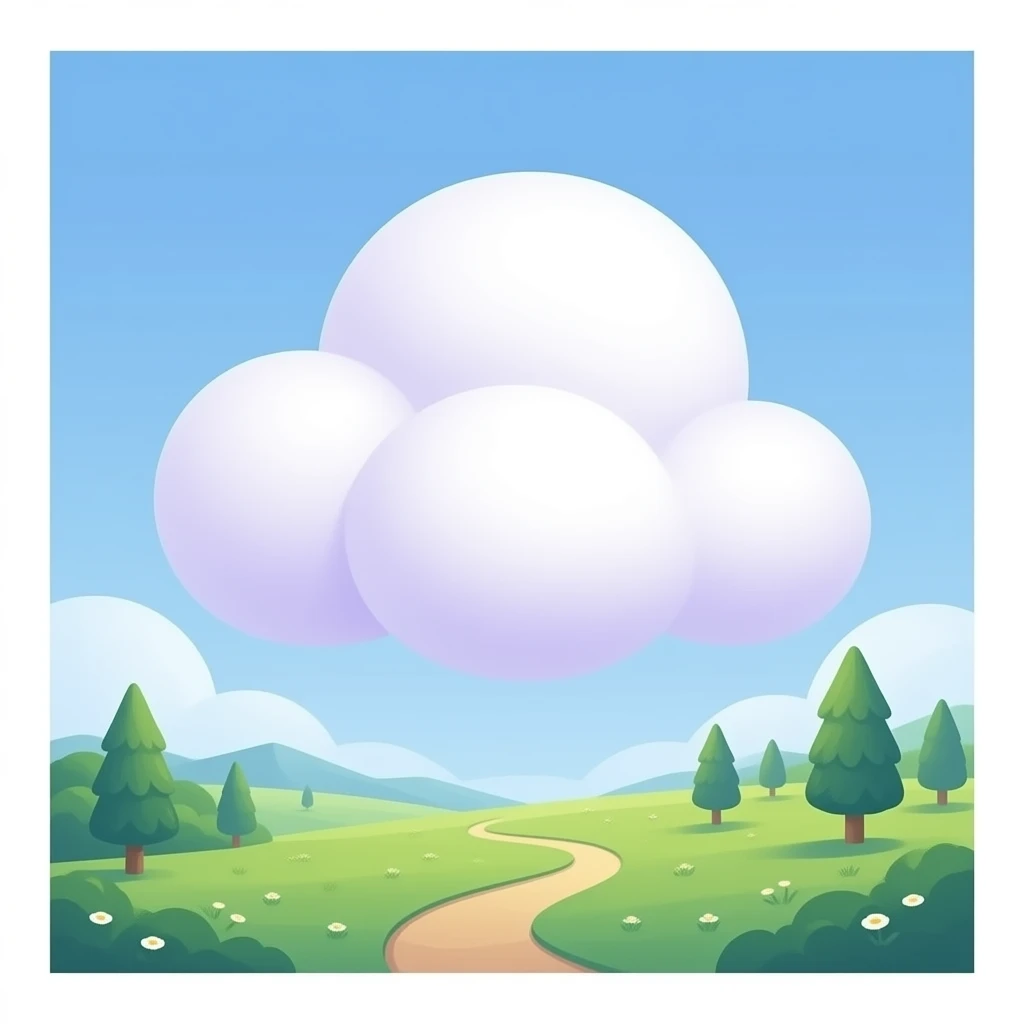 (VERY LIGHT ALMOST WHITE) light light pastel purple and light light pastel blue cloud emoji