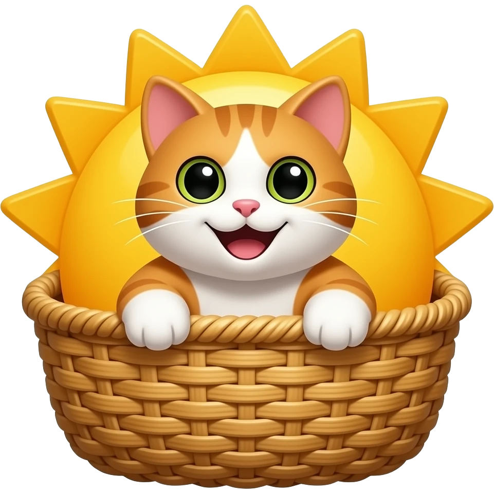 a happy cat sunbasket emoji