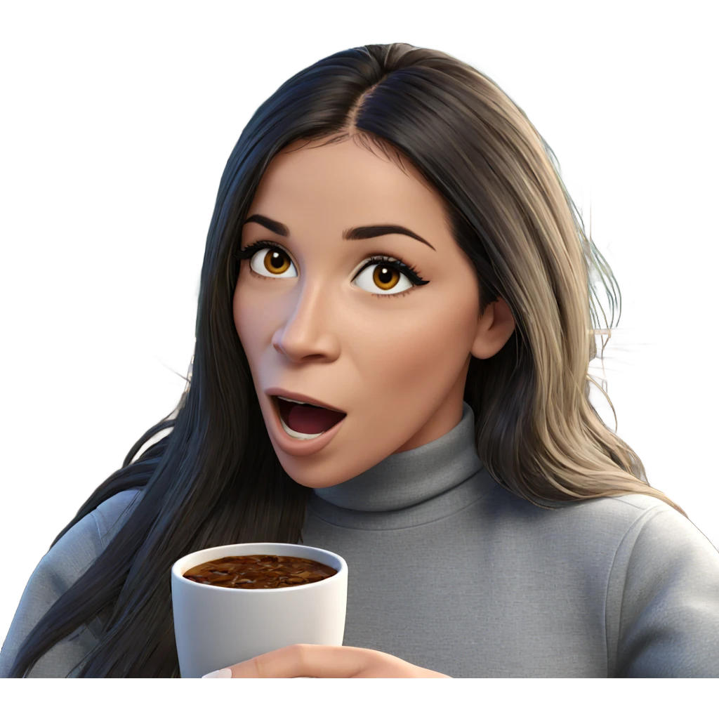 girl with cup in nature emoji