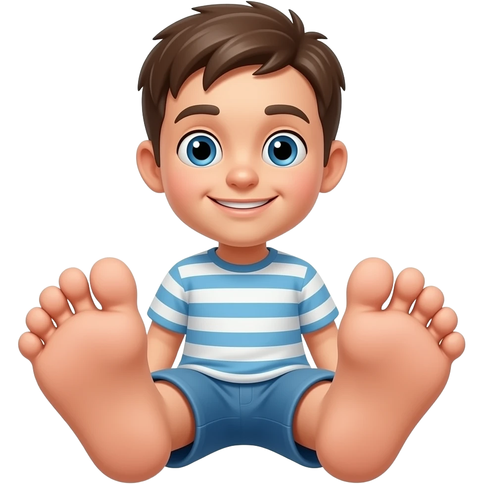 big feet and small man emoji