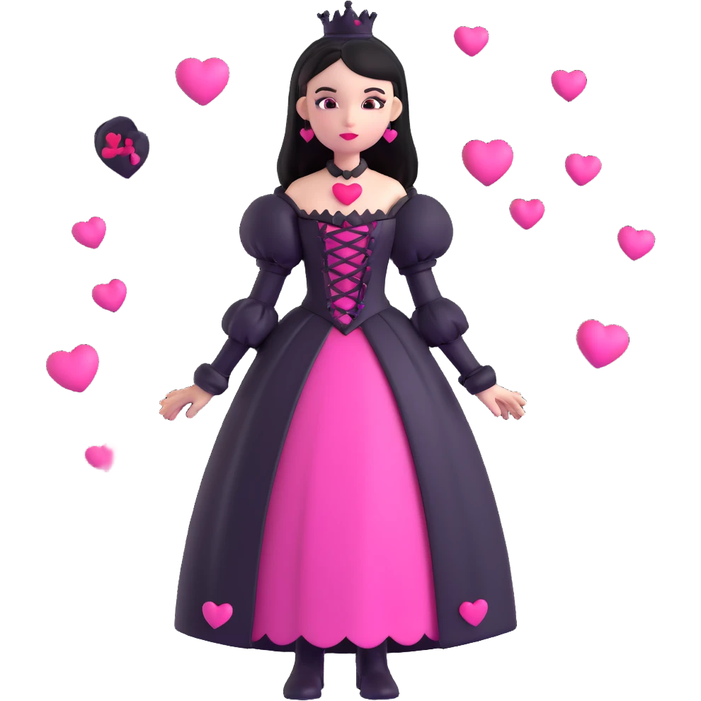BLACKPINK-inspired gothic clothes ,  hearts, black and pink, cute,  emoji