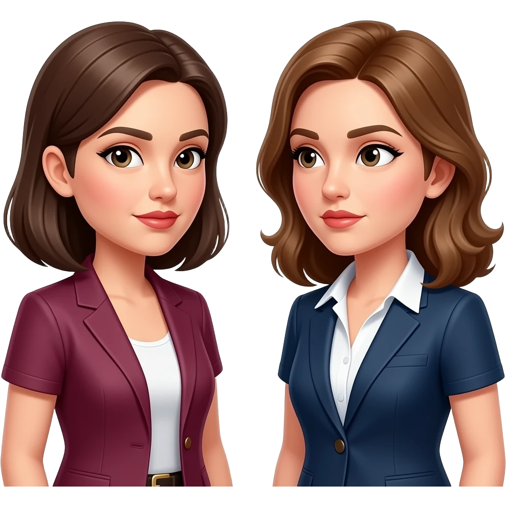 dos mujeres mirandose complices emoji