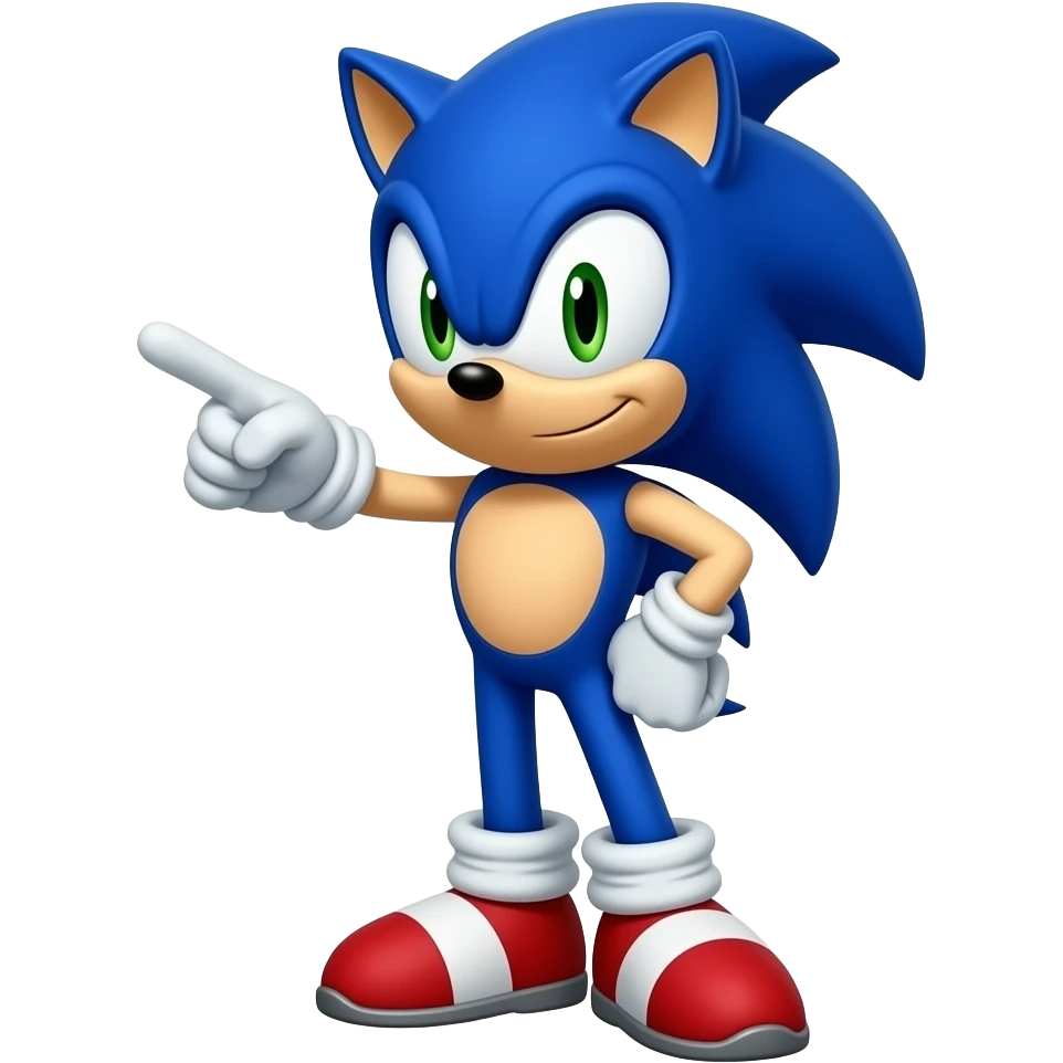 Sonic posing Finger full Photo emoji