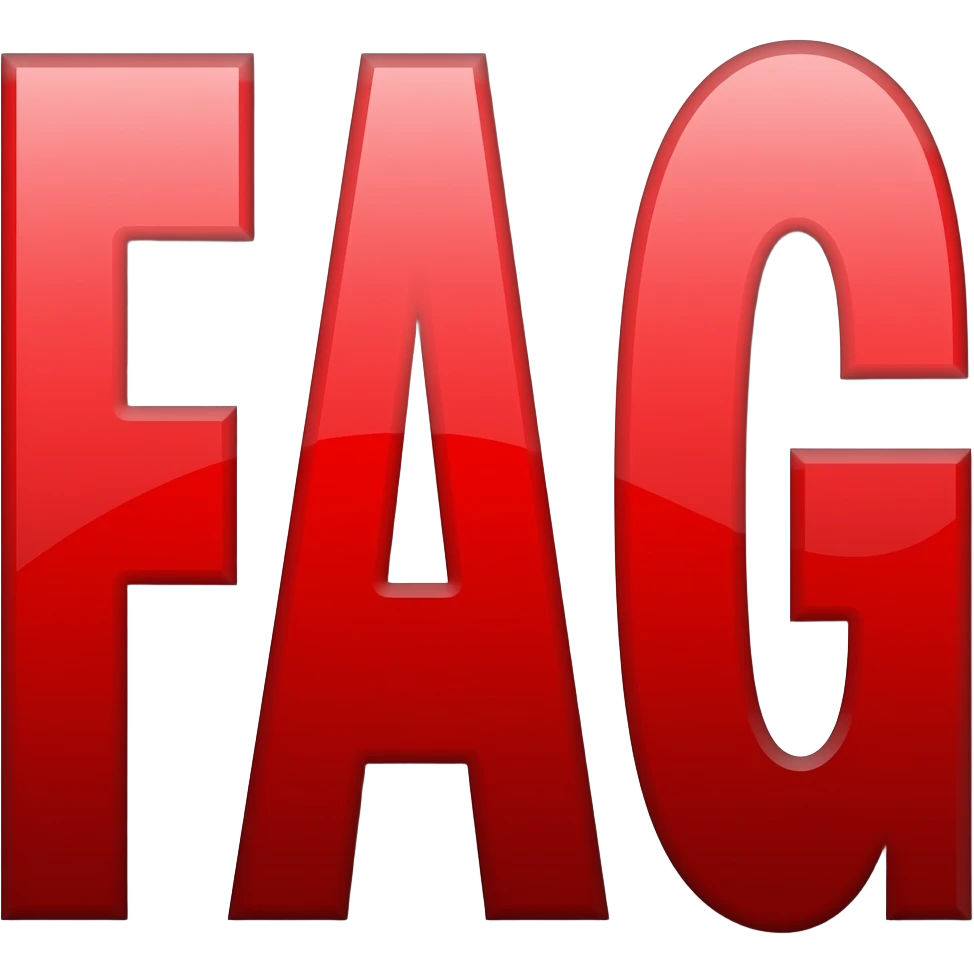 just the text "FAG" in red emoji