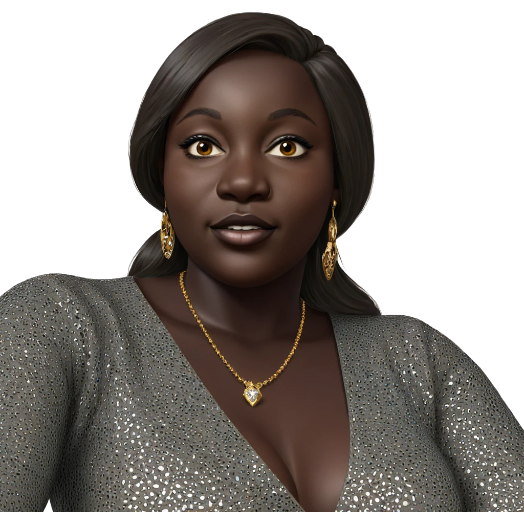 dark-skinned beauty with jewelry emoji