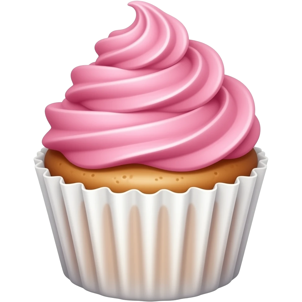 Cupcake with pink icing emoji