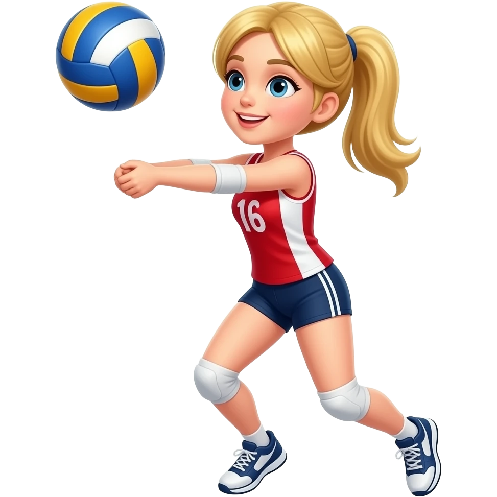 BLOND GIRL'S VOLLEYBALL emoji