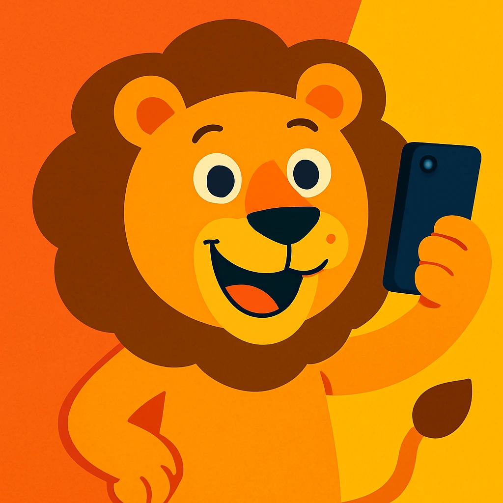 Selfie lion emoji