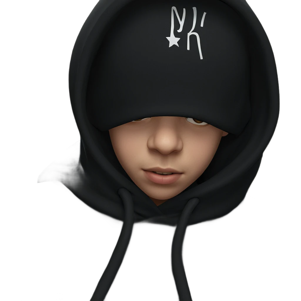 girl in hoodie portrait emoji