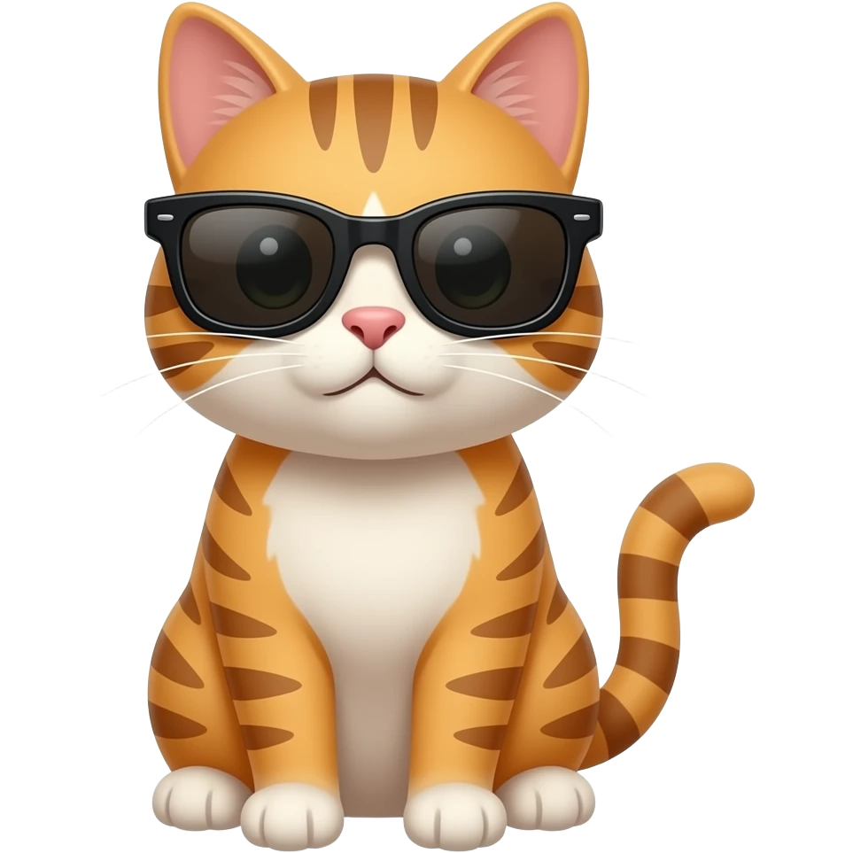 Cat wearing sunglasses emoji