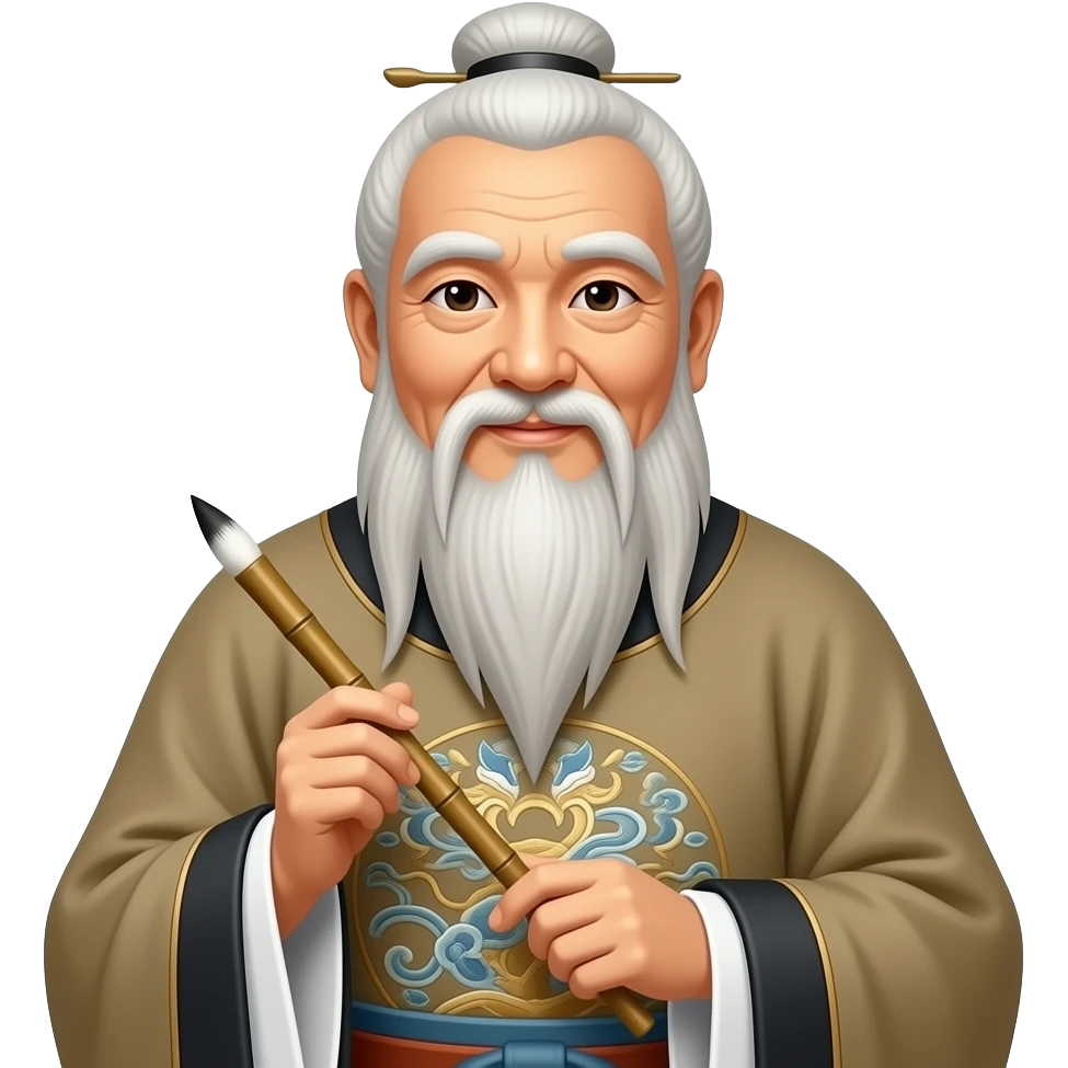 Traditional Chinese who looks like Confucious man from the era of ming emoji