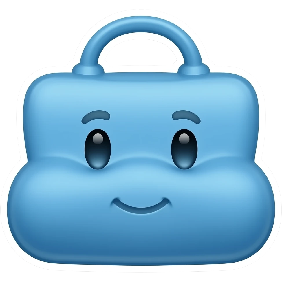 Blue cozy stickers emoji