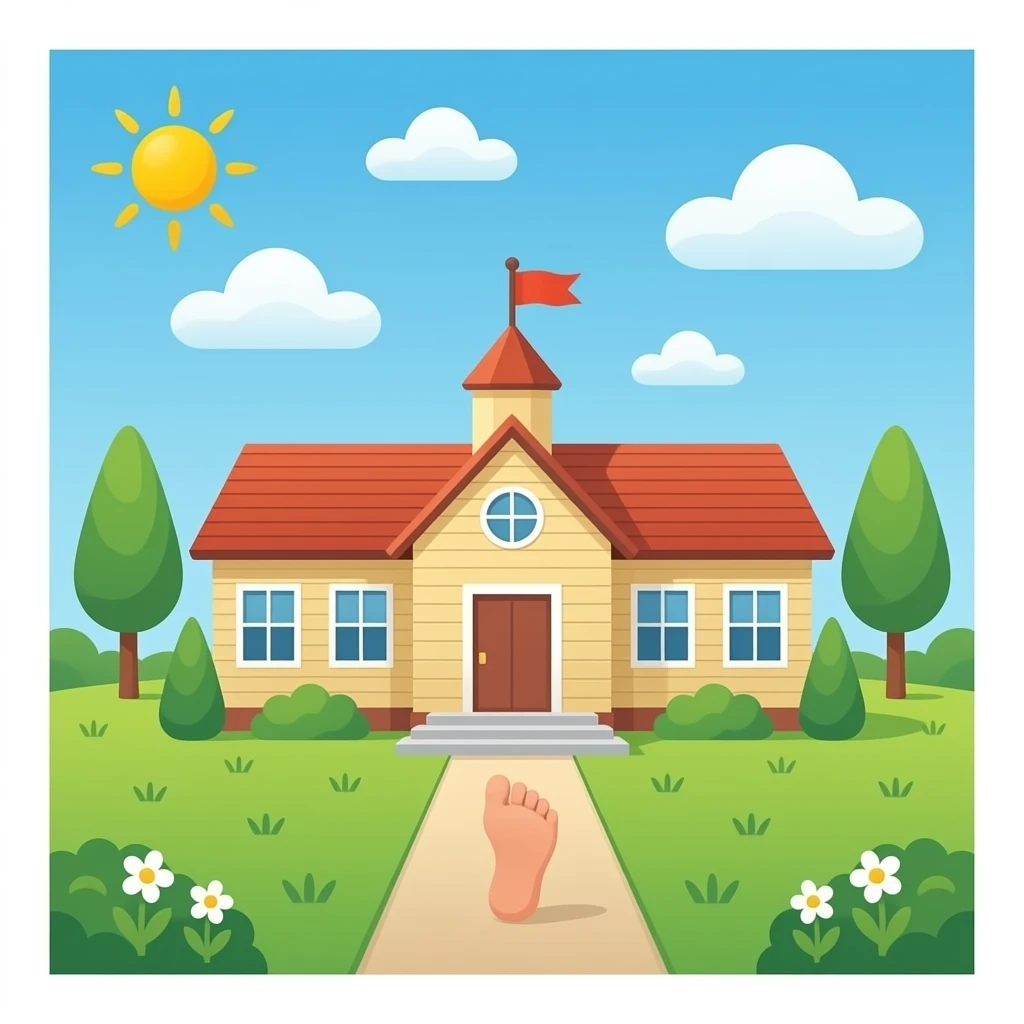 Escuela descalza emoji