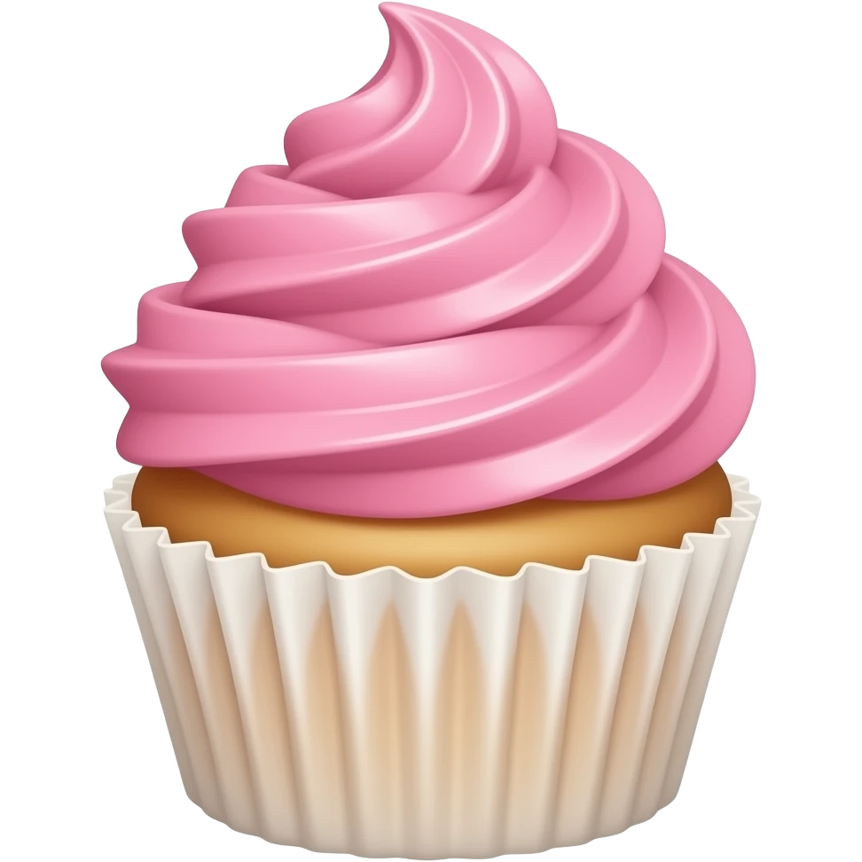 Cupcake with pink icing emoji