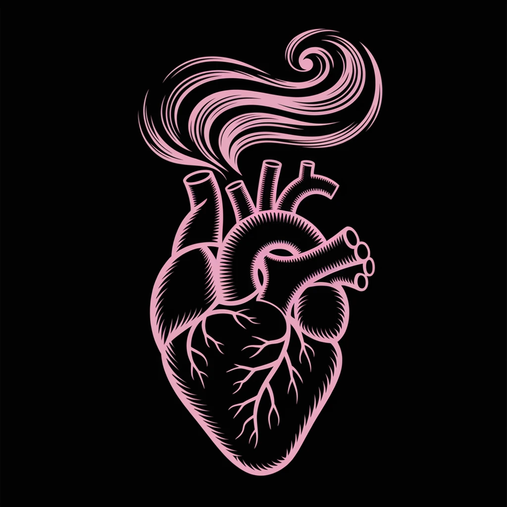 heart with a swirling smoke pattern emoji