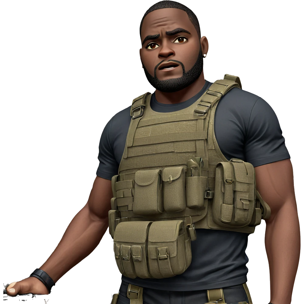 muscular man with rifle emoji