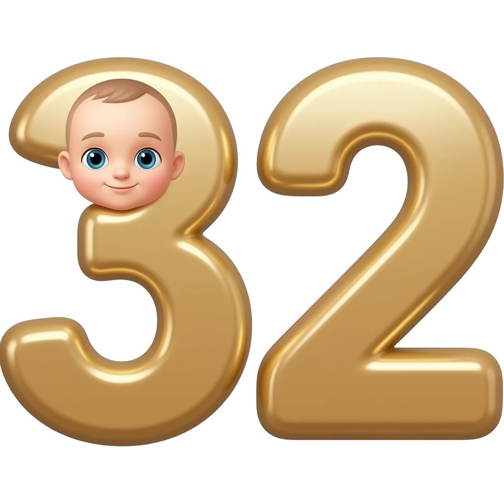 numberblocks 32 baby emoji