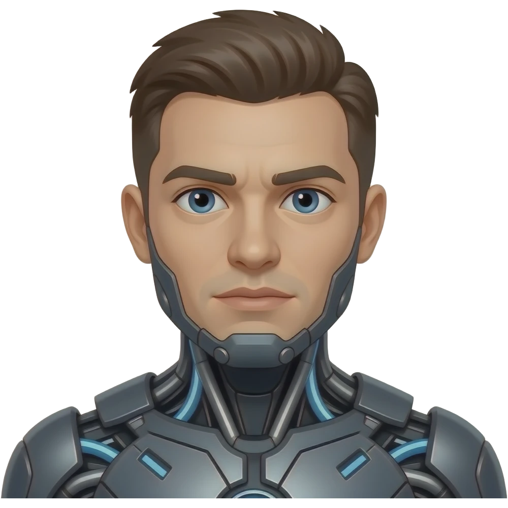 cyborg man emoji