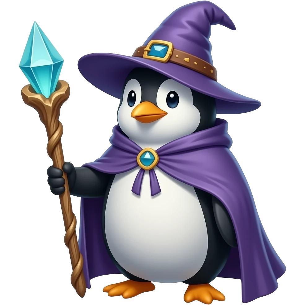 Penguin Wizard emoji