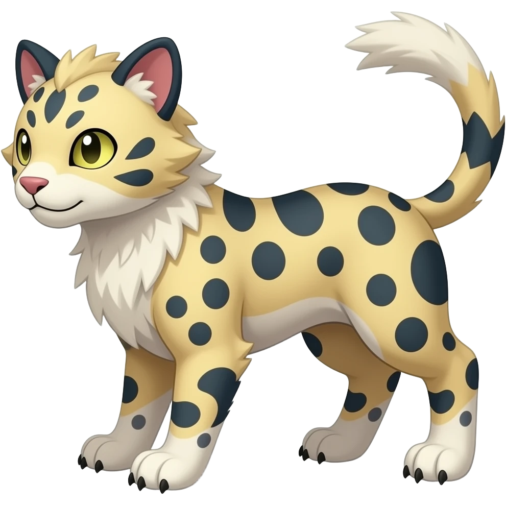Digitigrade quadrupedal Randomly marked randomly colored Absol-Purrloin-Shinx-Liepard-Electrike-Sprigatito-Litten-hybrid emoji
