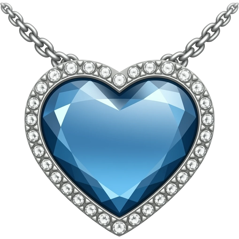 sapphire heart necklace emoji