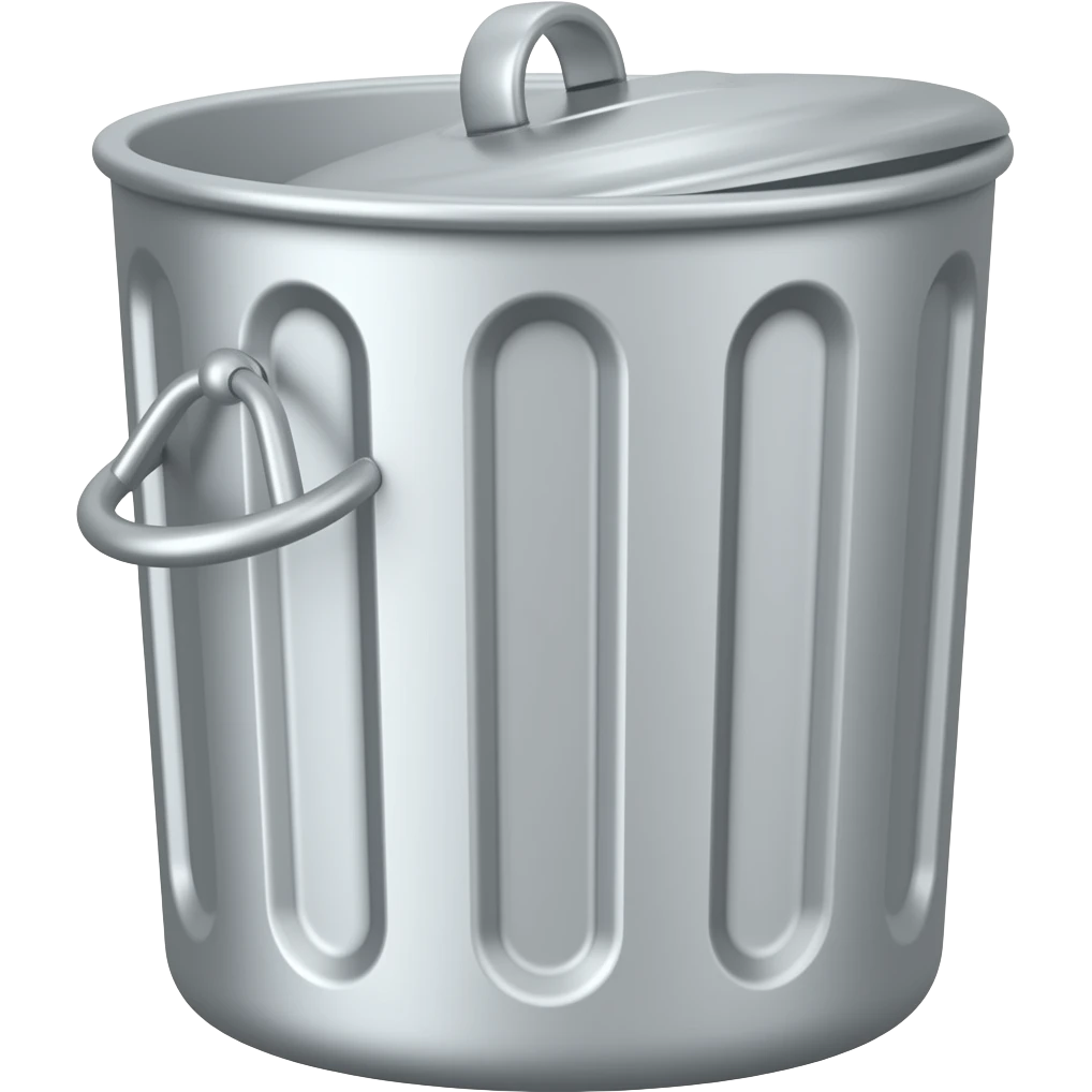 bote de basura destapado emoji