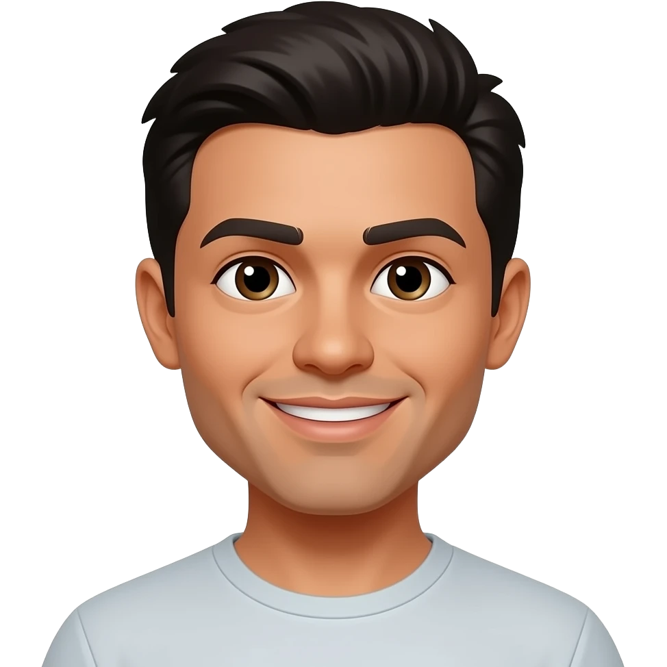 Düz saclı esmer emoji